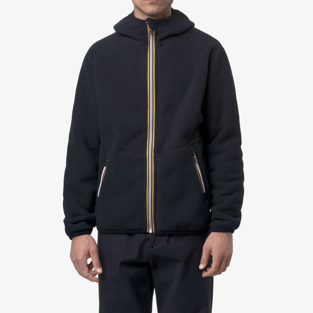 K-WAY Giubbino Uomo Jack Sherpa Polar Reversible-Blue Depth