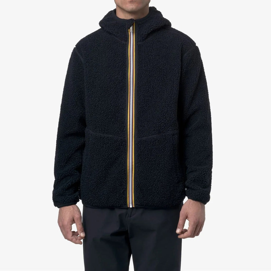 K-WAY Giubbino Uomo Jack Sherpa Polar Reversible-Blue Depth