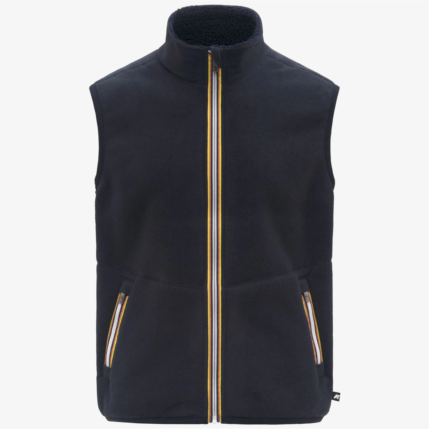 K-WAY Gilet Uomo YANNICK SHERPA POLAR Reversible-Blue Depth