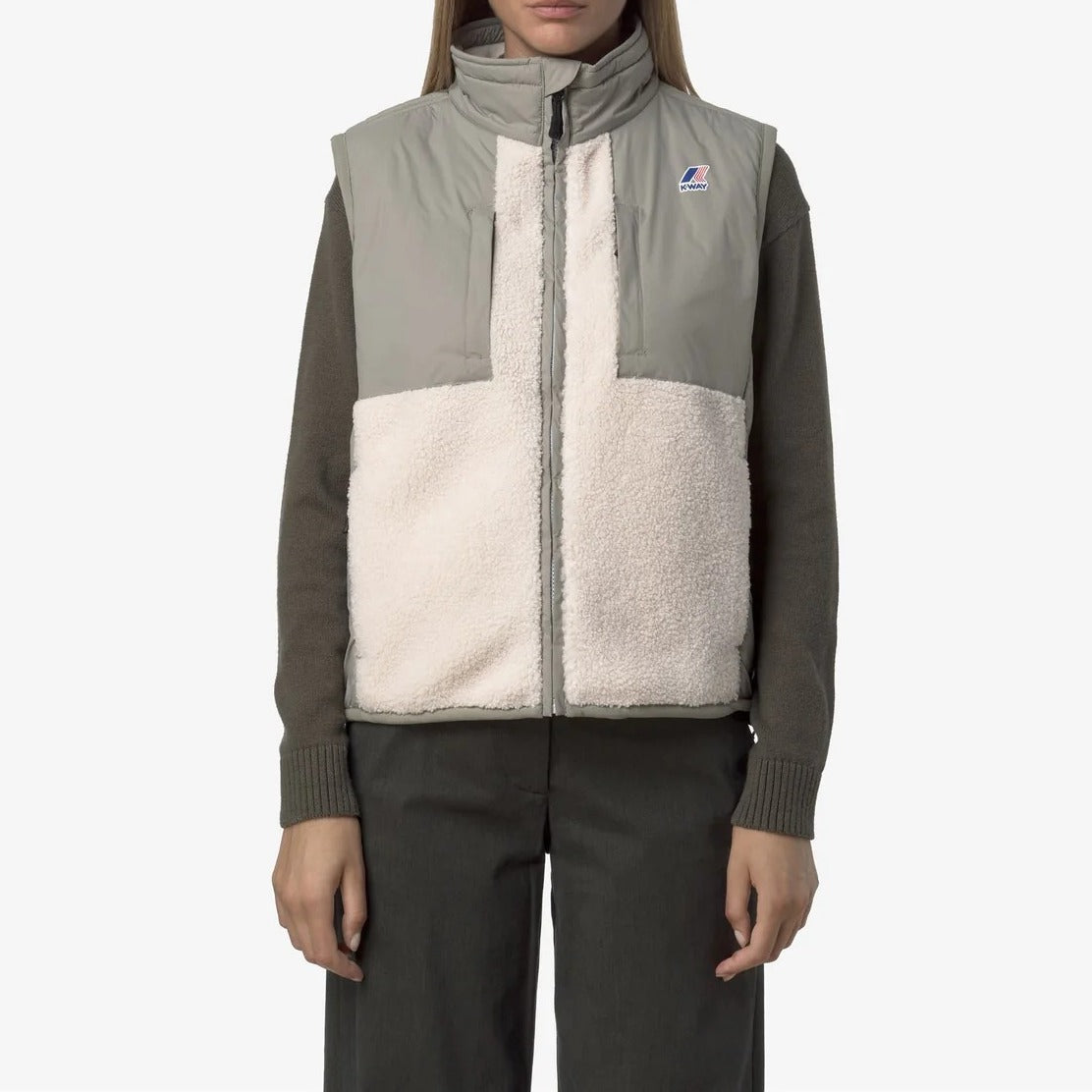 K-WAY Smanicato Uomo Vital 4.0 Orsetto-Green Oak Ecru