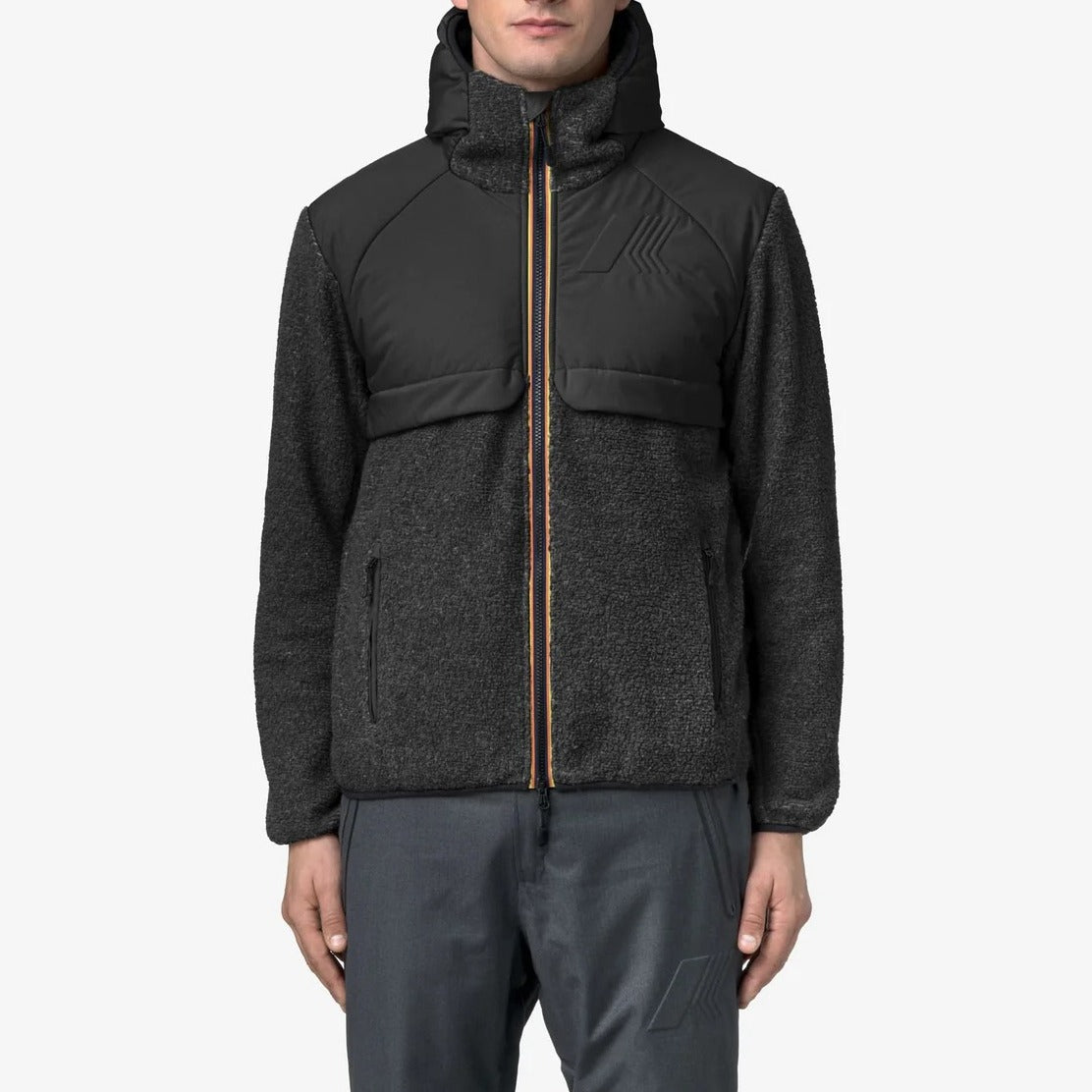 K-WAY Felpa Uomo BAUGES W POLAR-Black Pure