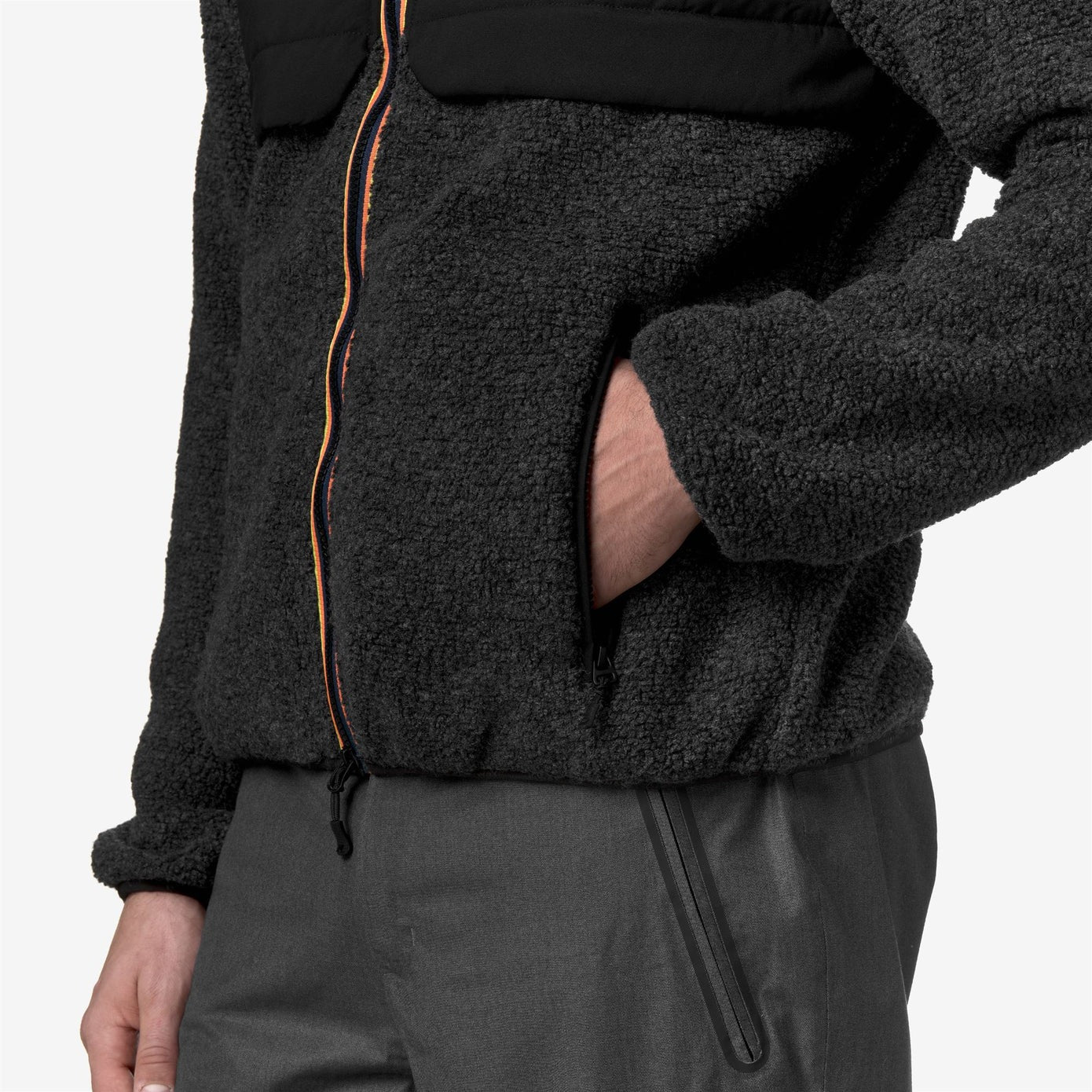 K-WAY Felpa Uomo BORNES W POLAR-Black Pure