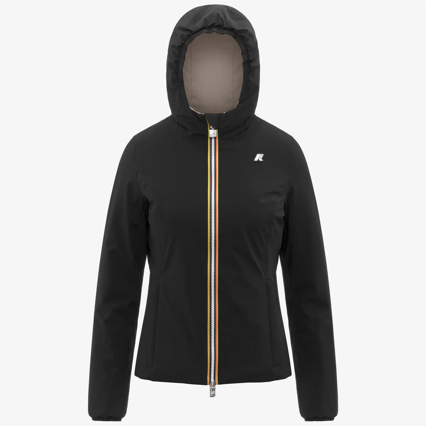 K-WAY Giubbino Donna Lily St Warm Reversible-Black Pure/Beige Cashmere