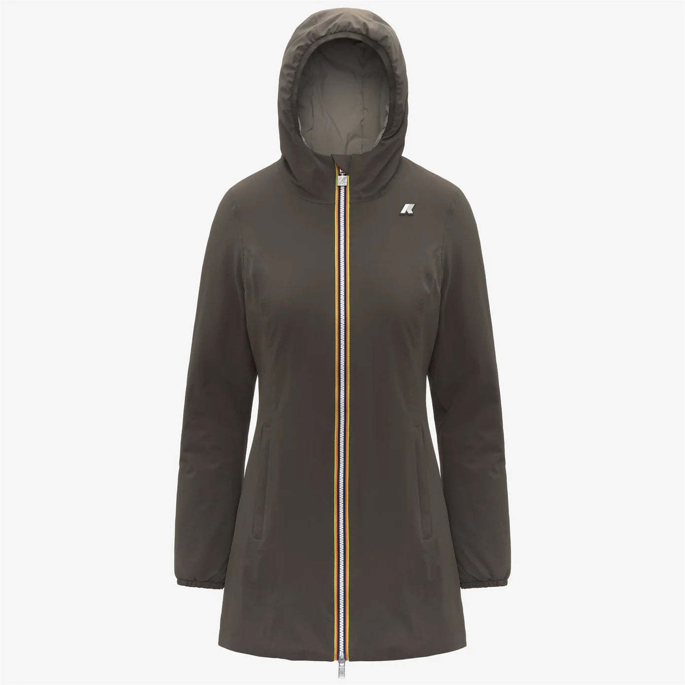 K-WAY Giubbino Donna DENISE ST WARM Reversible-Black Olive/Green Oak