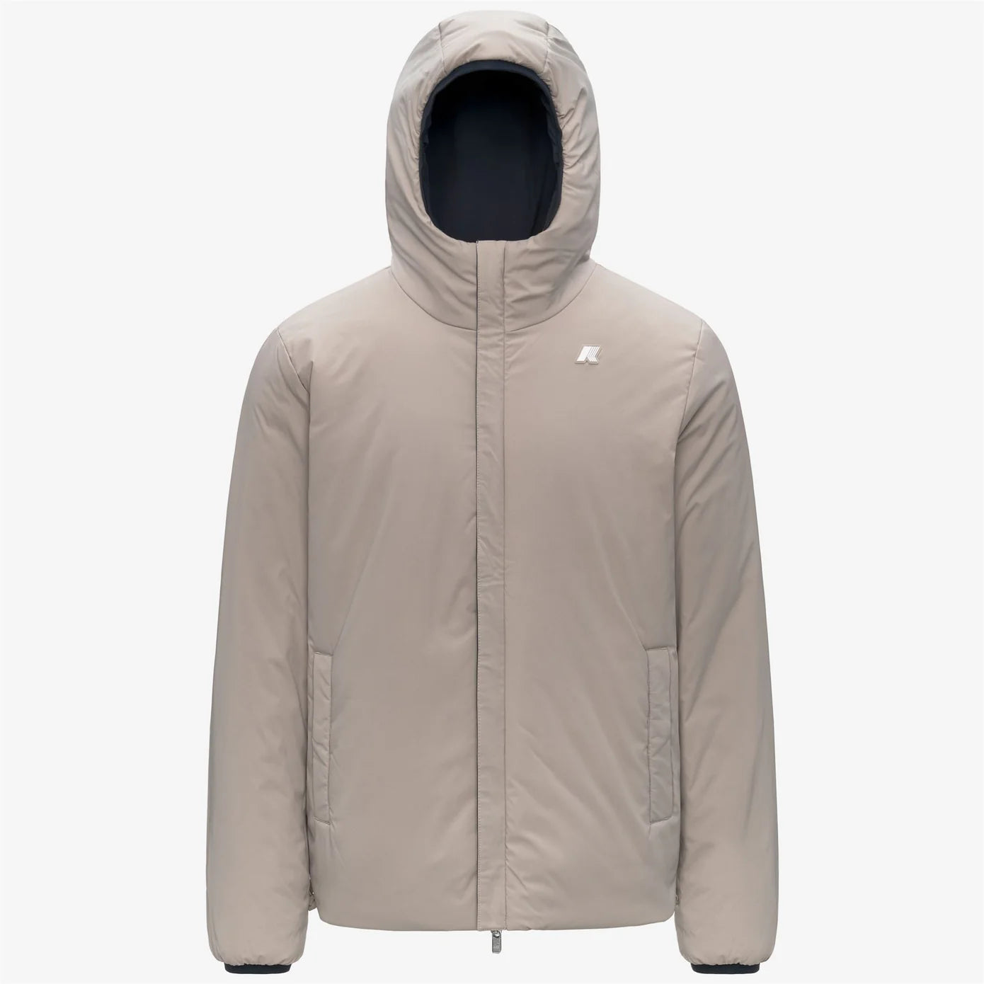 K-WAY Giubbino Uomo JACK ST WARM Reversible-Blue Depth/Beige Cashmere