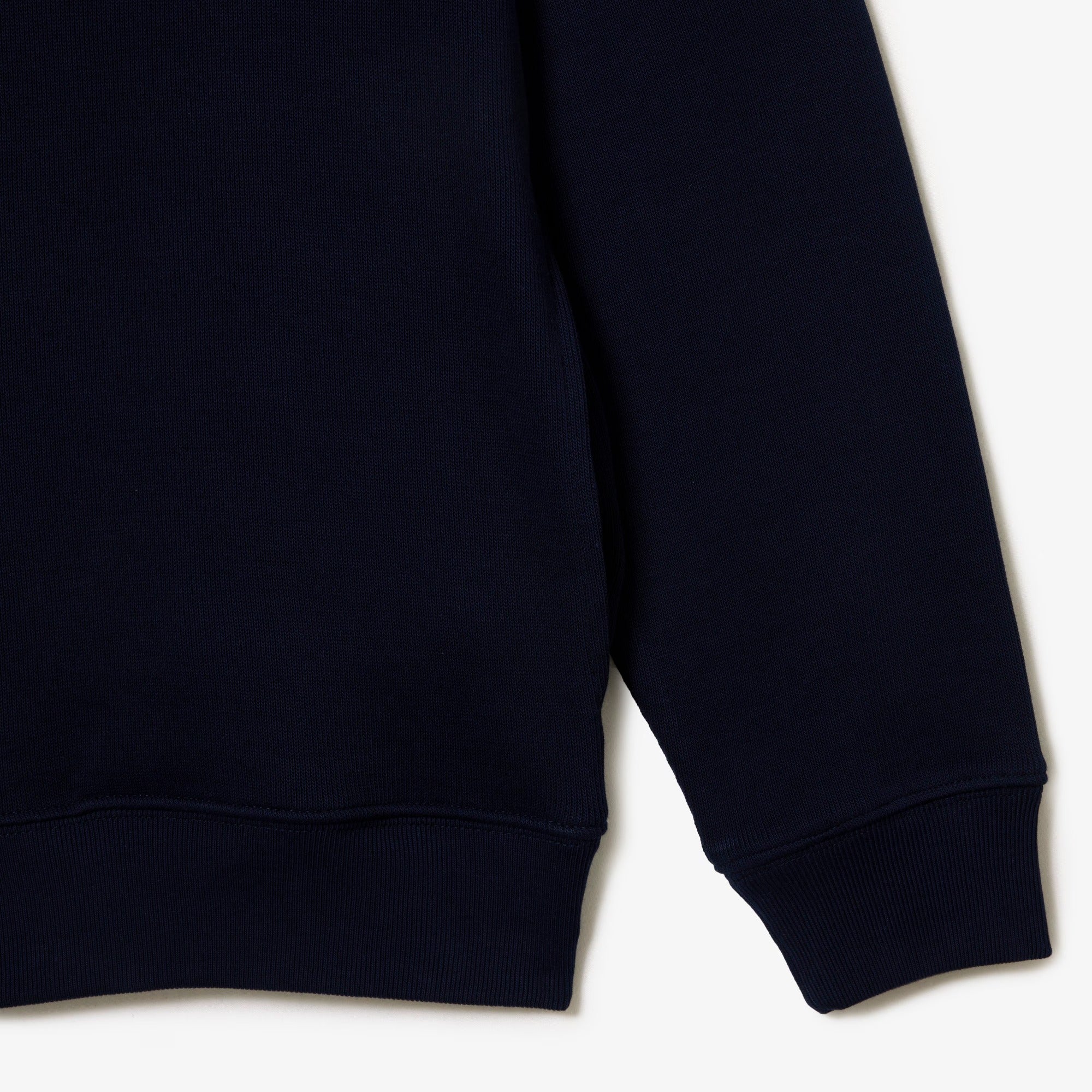 LACOSTE FELPA Uomo Interlock Cotone Mezza Zip-Blu Navy