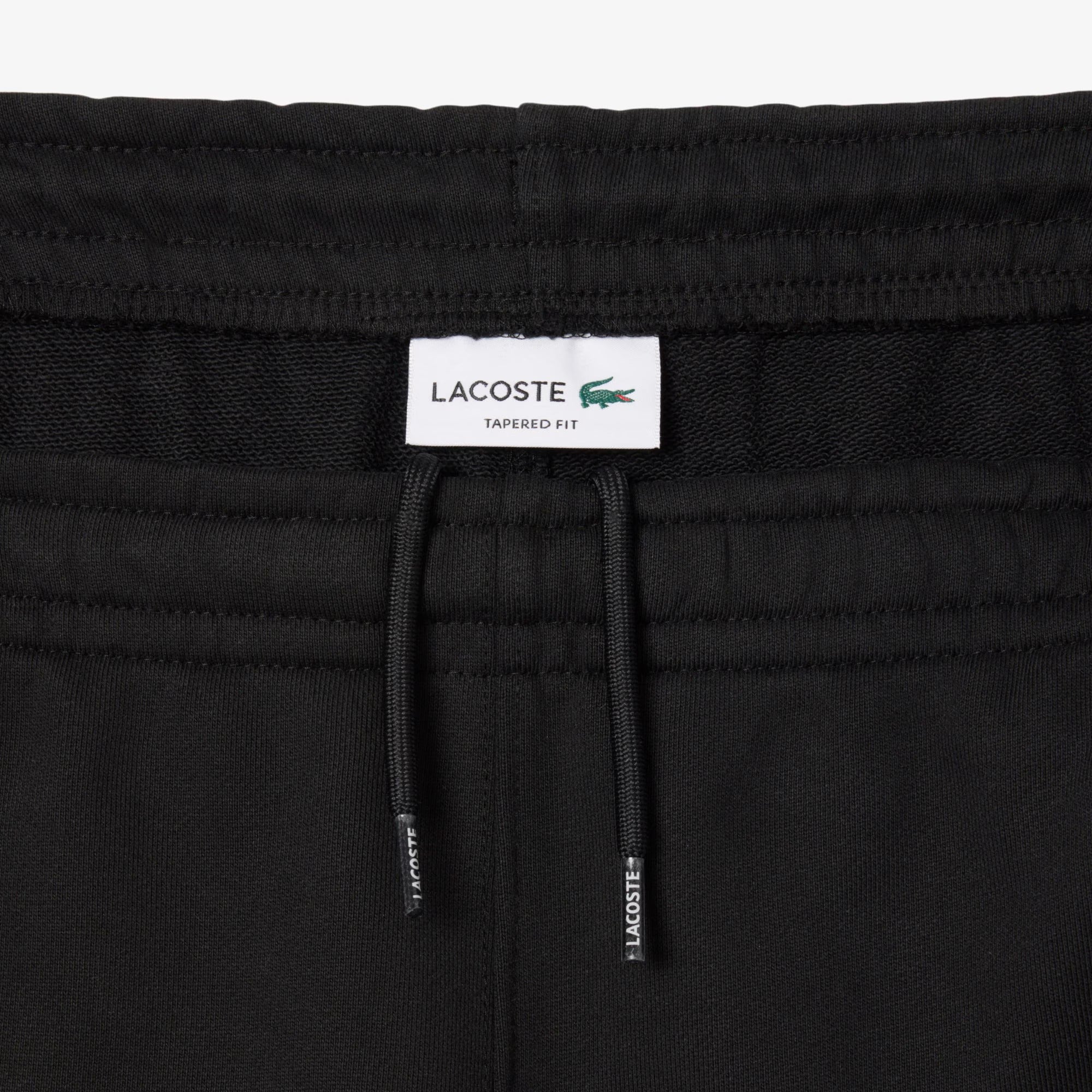 LACOSTE Pantalone Tuta Uomo Color Block Tapered Fit-Nero Bianco Verde