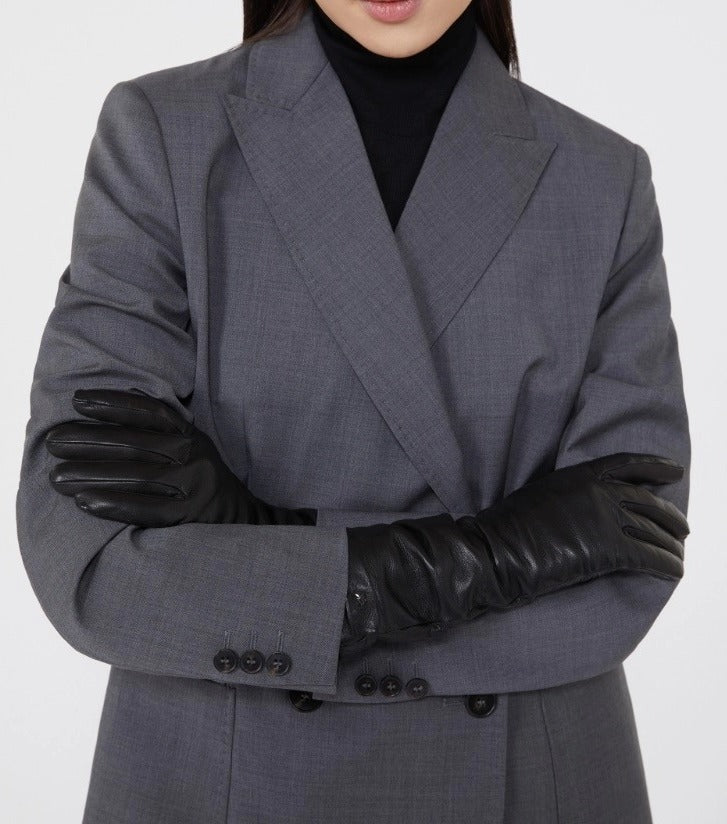 MAX MARA Guanti Senape-Nero