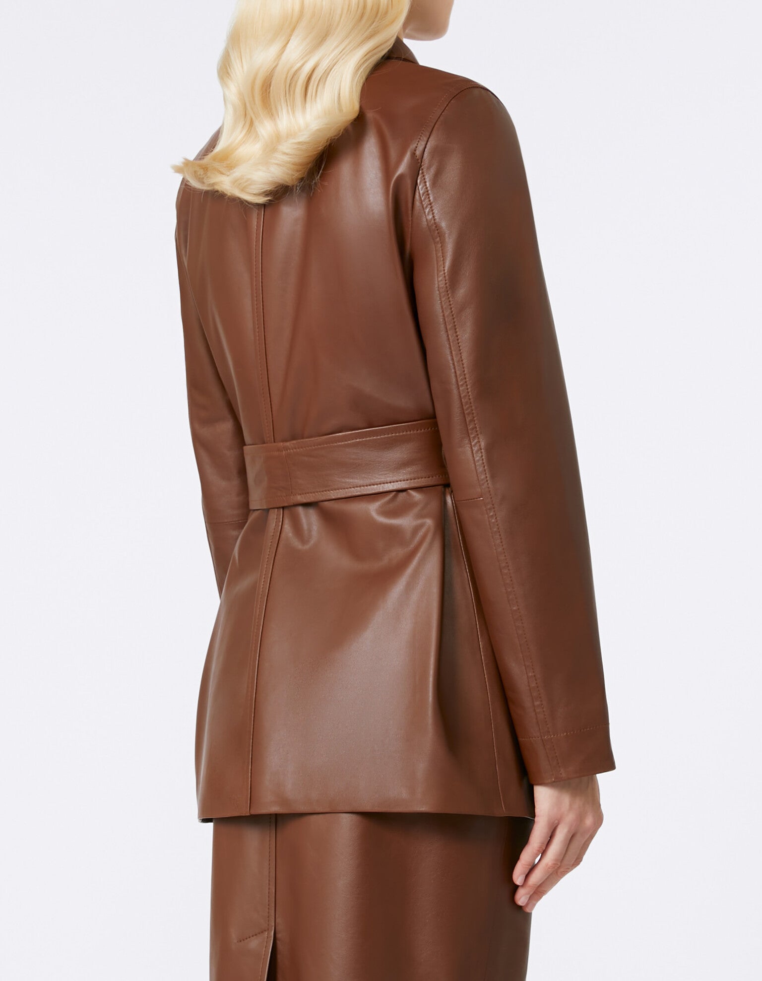 MAX MARA Giacca Tolmin Pelle-Marrone
