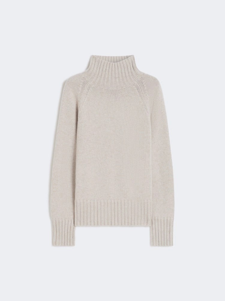 MAX MARA Maglia Mantova Lana Cashmere-Sabbia