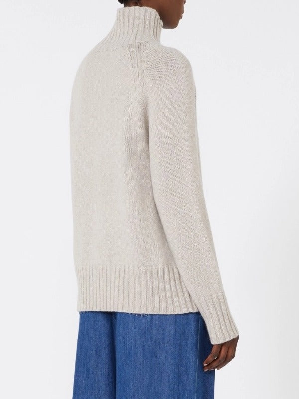 MAX MARA Maglia Mantova Lana Cashmere-Sabbia