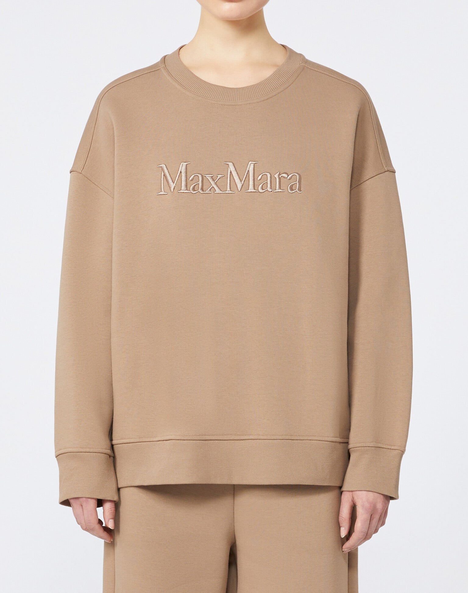 MAX MARA Felpa Monza Cotone-Biscotto