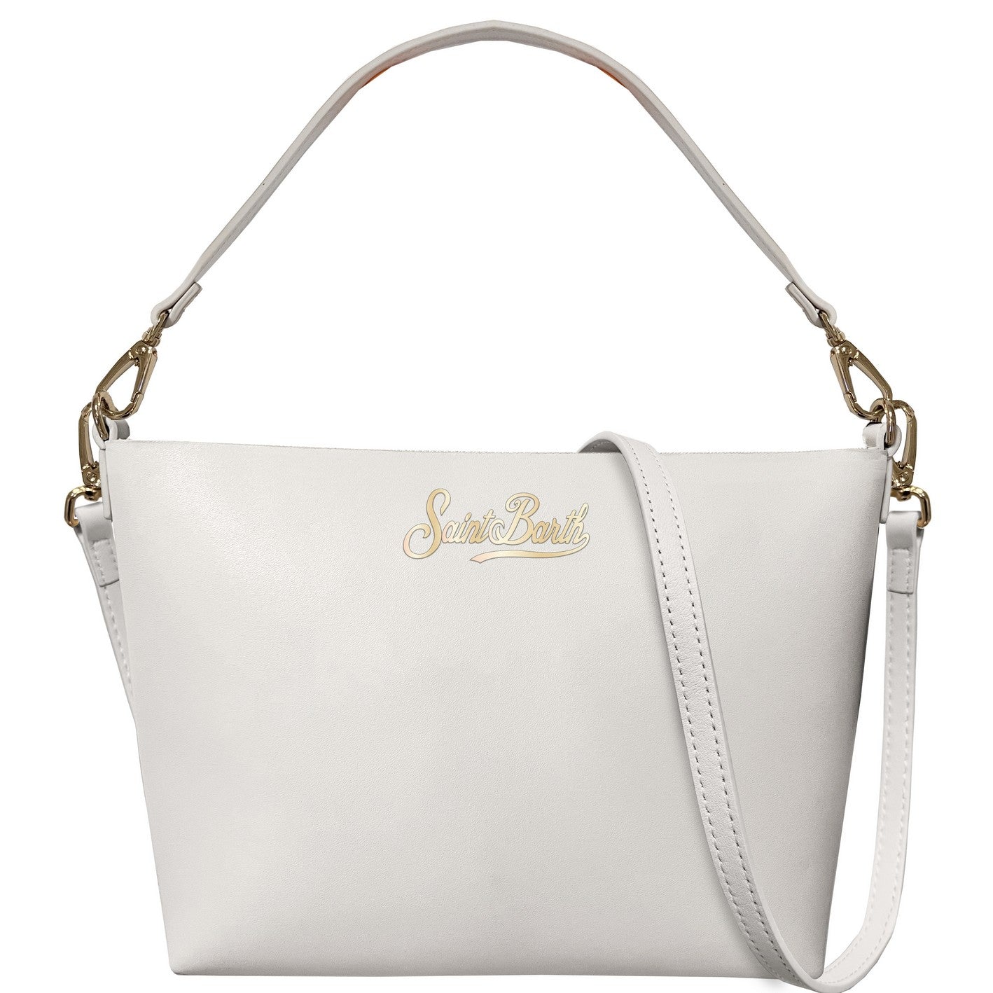 MC2 SAINT BARTH Pochette Aline Bag Leather-Bianco