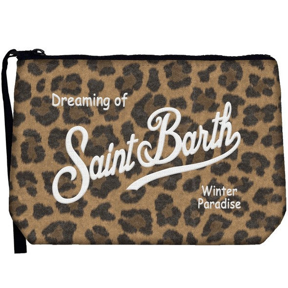 MC2 SAINT BARTH Pochette Aline Felt-Leo Marrone