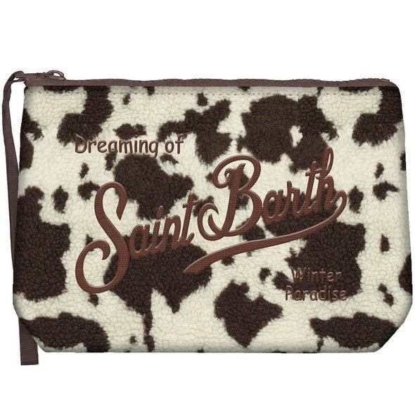 MC2 SAINT BARTH POCHETTE ALINE TEDDY-Cow Skin Bianco