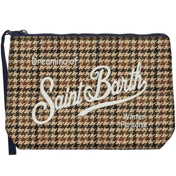 MC2 SAINT BARTH POCHETTE ALINE WOOL-Pied de Poule