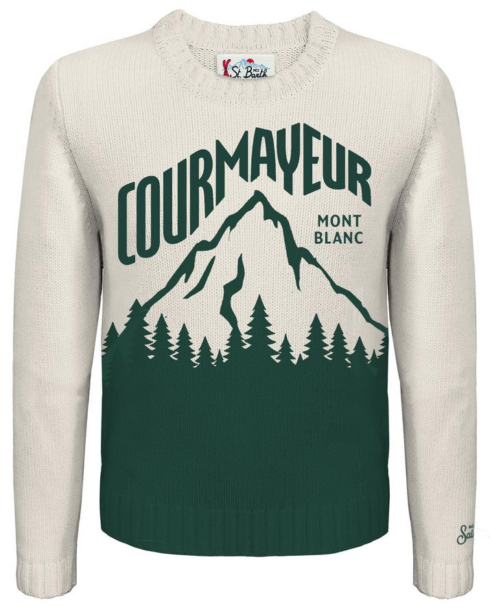 MC2 SAINT BARH Maglione Uomo Bombardino Light-Bianco