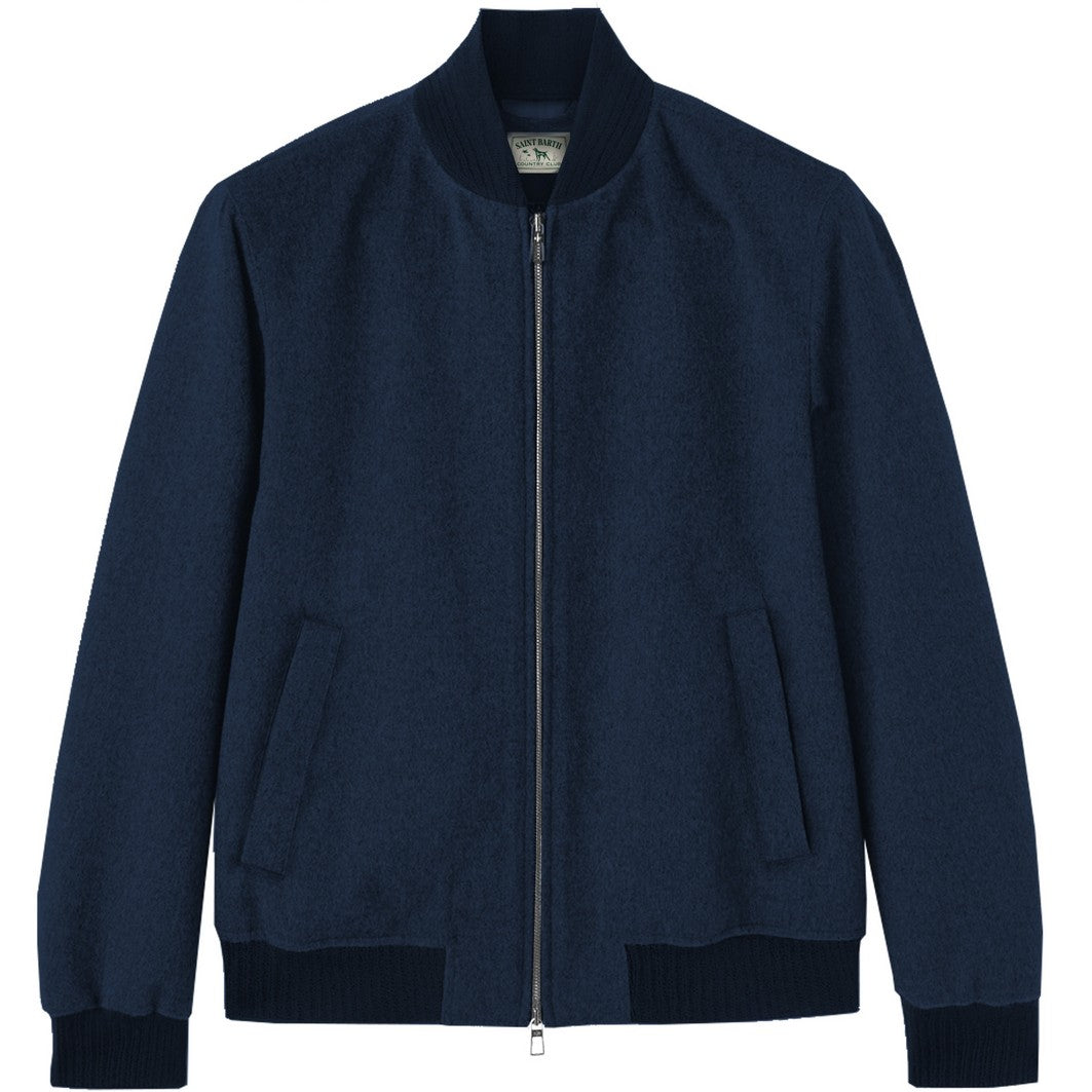 MC2 SAINT BARTH BOMBER Uomo Camden WOOL-Blu Navy