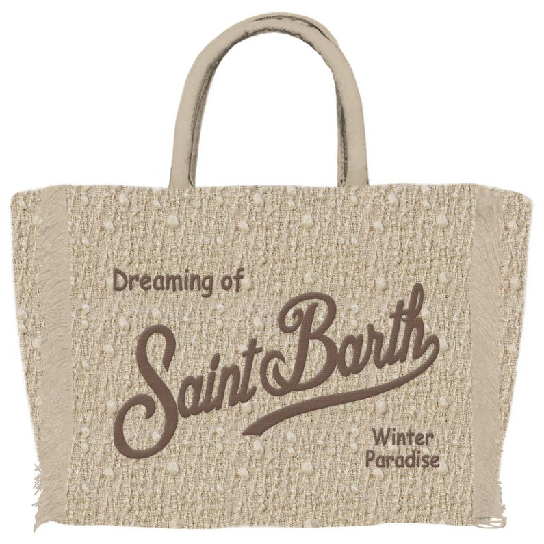 MC2 SAINT BARTH Borsa COLETTE TWEED-Beige