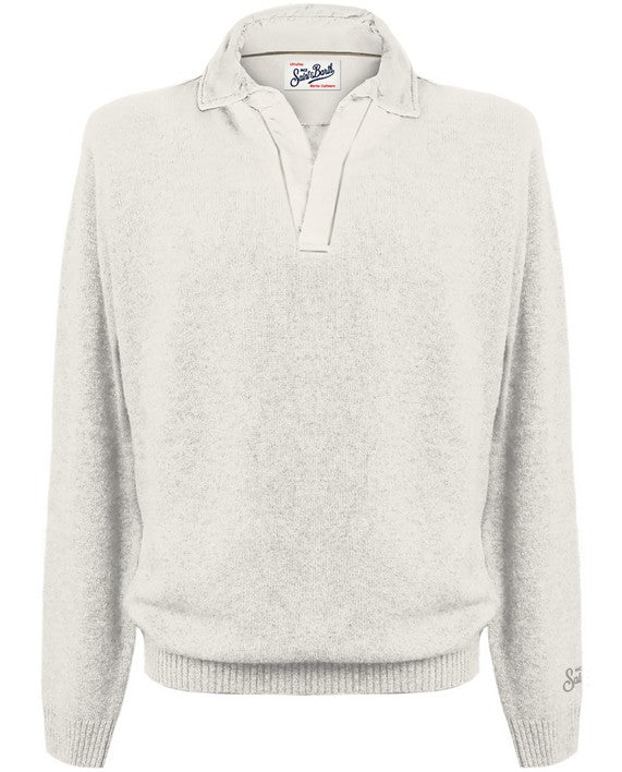 MC2 SAINT BARTH Polo Uomo COVENT MERINO-Off White