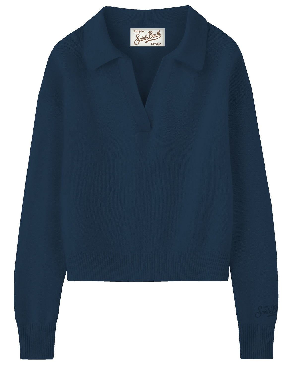 MC2 SAINT BARTH Polo Donna Eze Wool-Night Blue