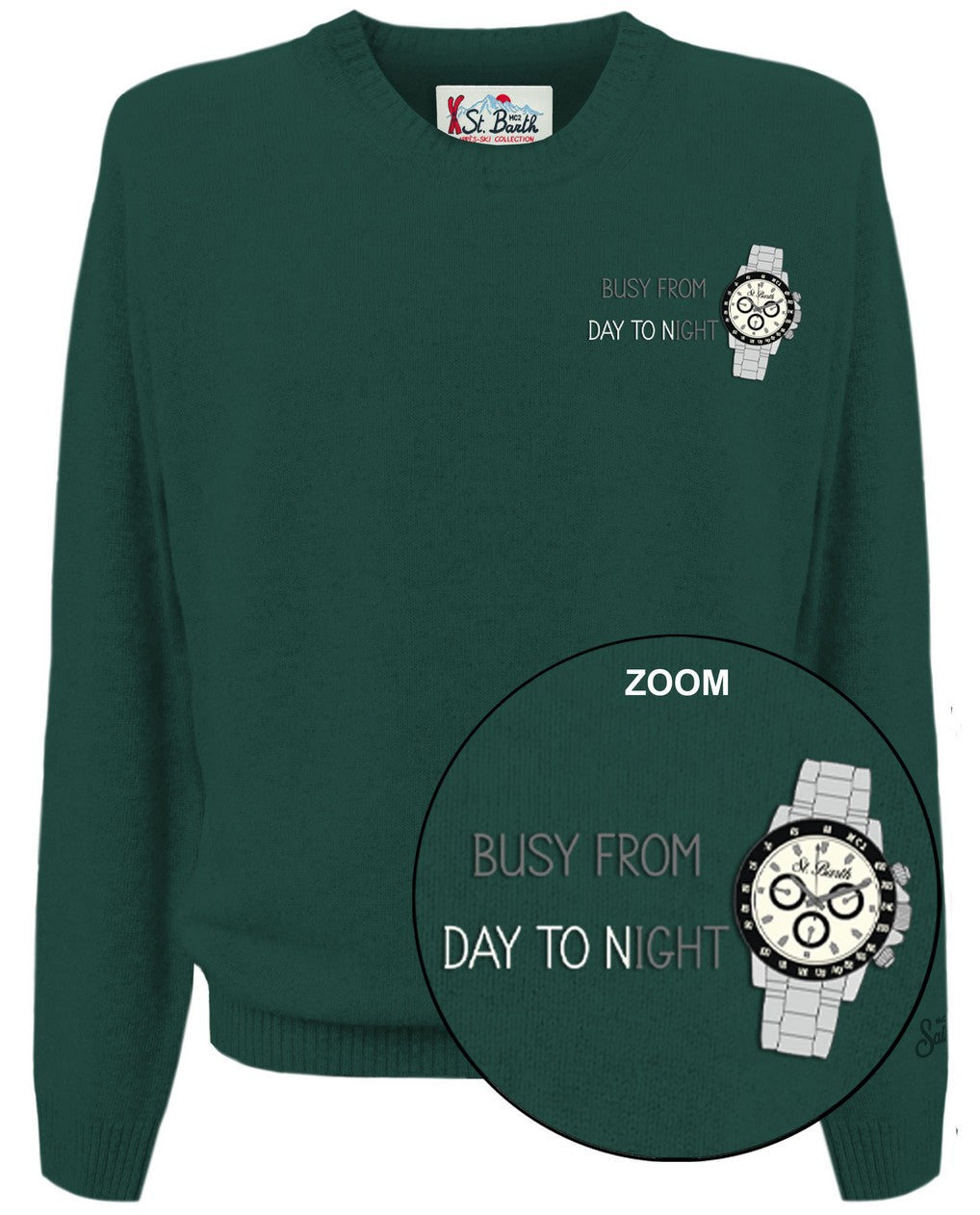 MC2 SAINT BARTH Maglione Uomo Heron Light-Busy Watch British Green