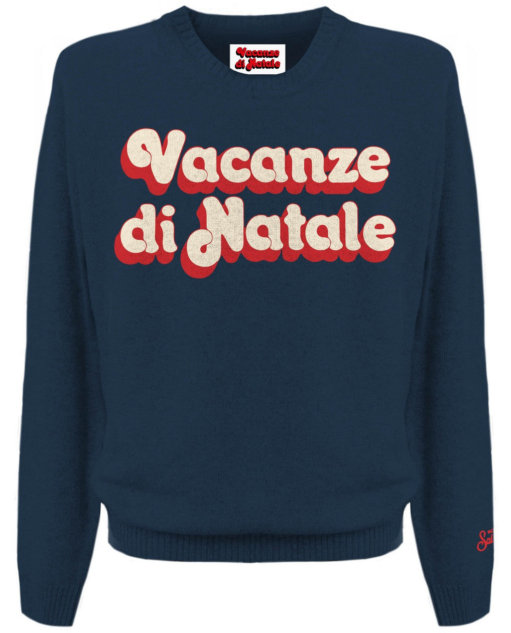 MC2 SAINT BARTH Maglione Uomo Heron-Vacanze Logo Navy