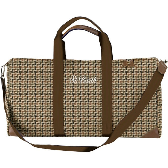 MC2 SAINT BARTH Borsone da viaggio Jetleg Wool-Pied de Poule