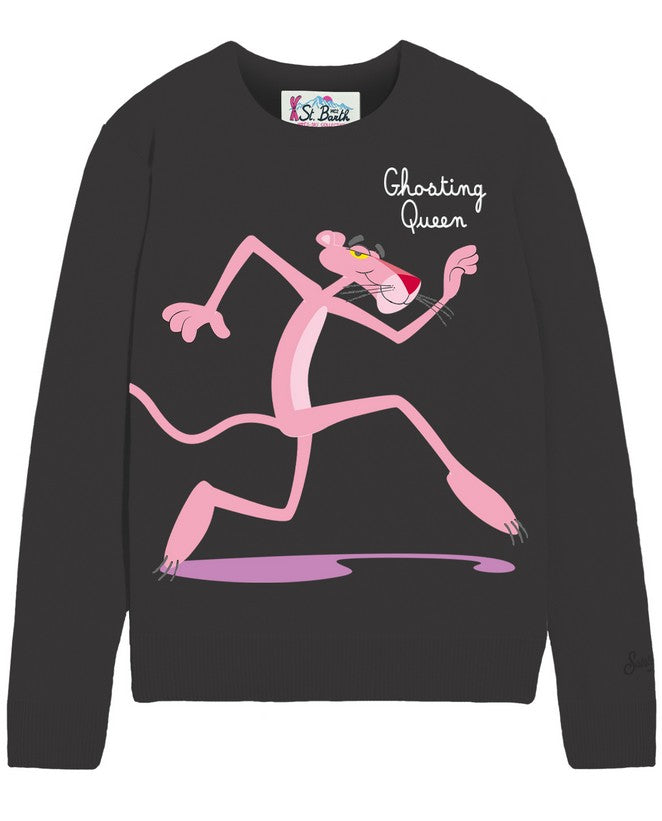 MC2 SAINT BARTH Maglione Donna NEW QUEEN-Panther Queen Nero