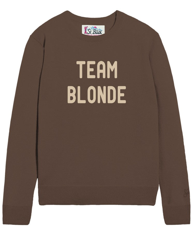 MC2 SAINT BARTH Maglione Donna NEW QUEEN-Team Blonde Marrone