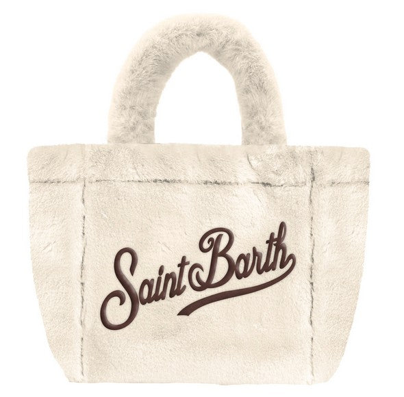 MC2 SAINT BARTH Borsa VANITY MINI SOFT FUR-Off White