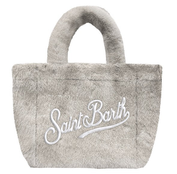 MC2 SAINT BARTH Borsa VANITY MINI SOFT FUR-Grigio