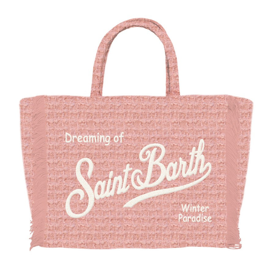 MC2 SAINT BARTH Borsa VANITY MINI TWEED-Rosa