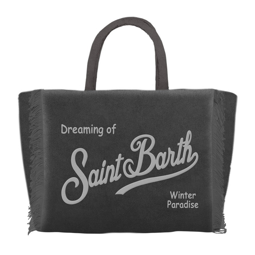 MC2 SAINT BARTH Borsa VANITY MINI VELVET-Nero