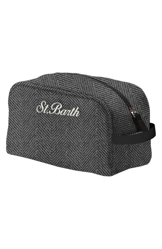MC2 SAINT BARTH Beauty Westwood Wool-Herringbone Nero