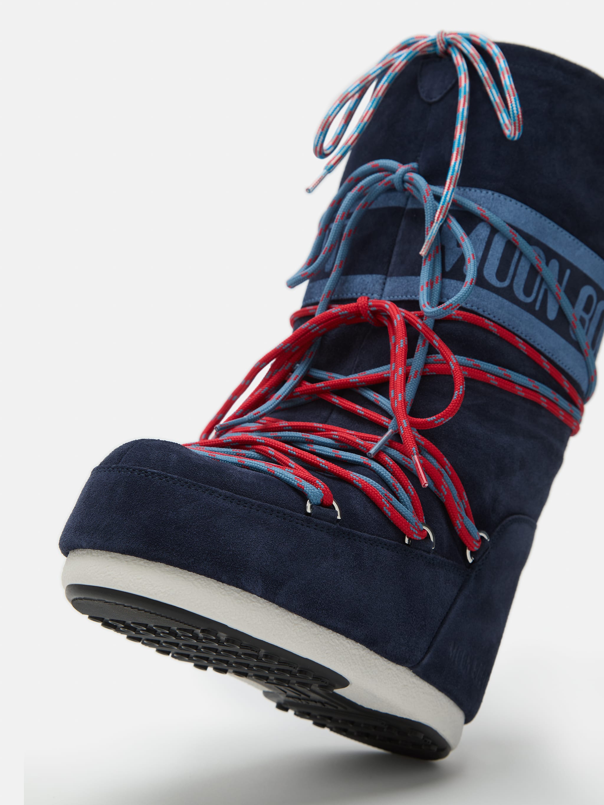 MOON BOOT Stivale Donna ICON SUEDE LACES-Blue Navy
