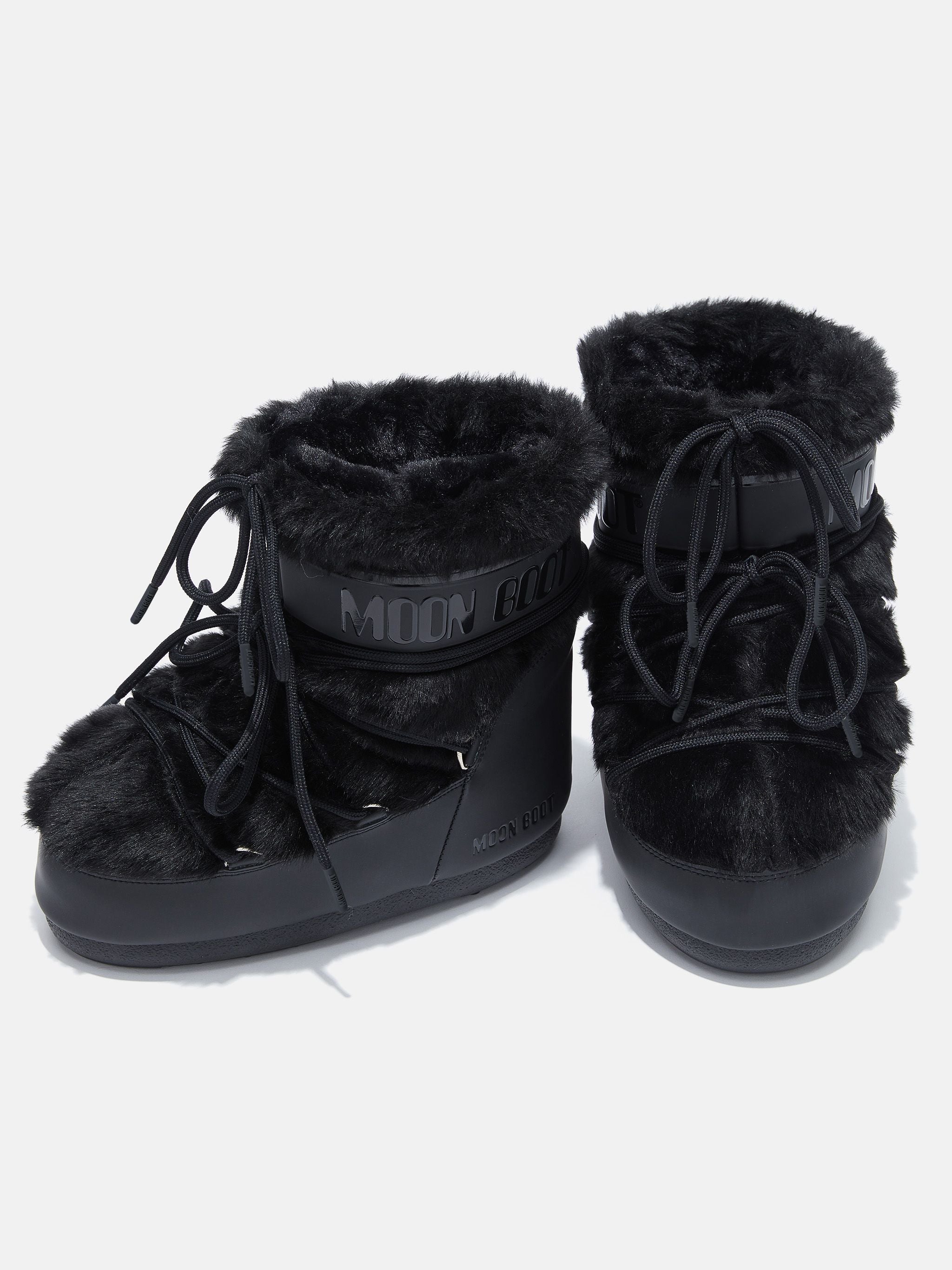 MOON BOOT Stivale Donna ICON LOW FAUX FUR-Black