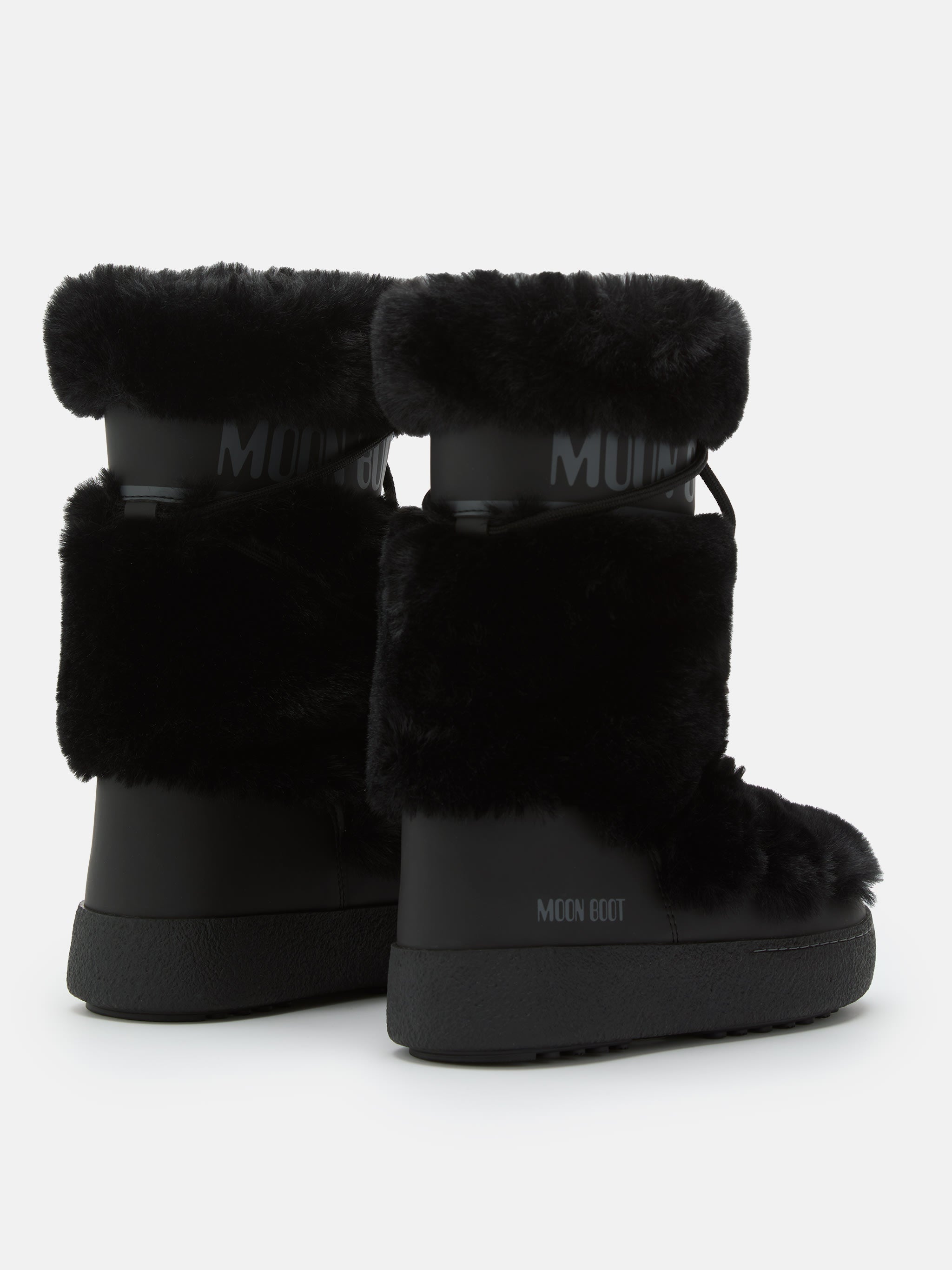 MOON BOOT Stivale Donna LTRACK HIGH FAUX FUR-Black