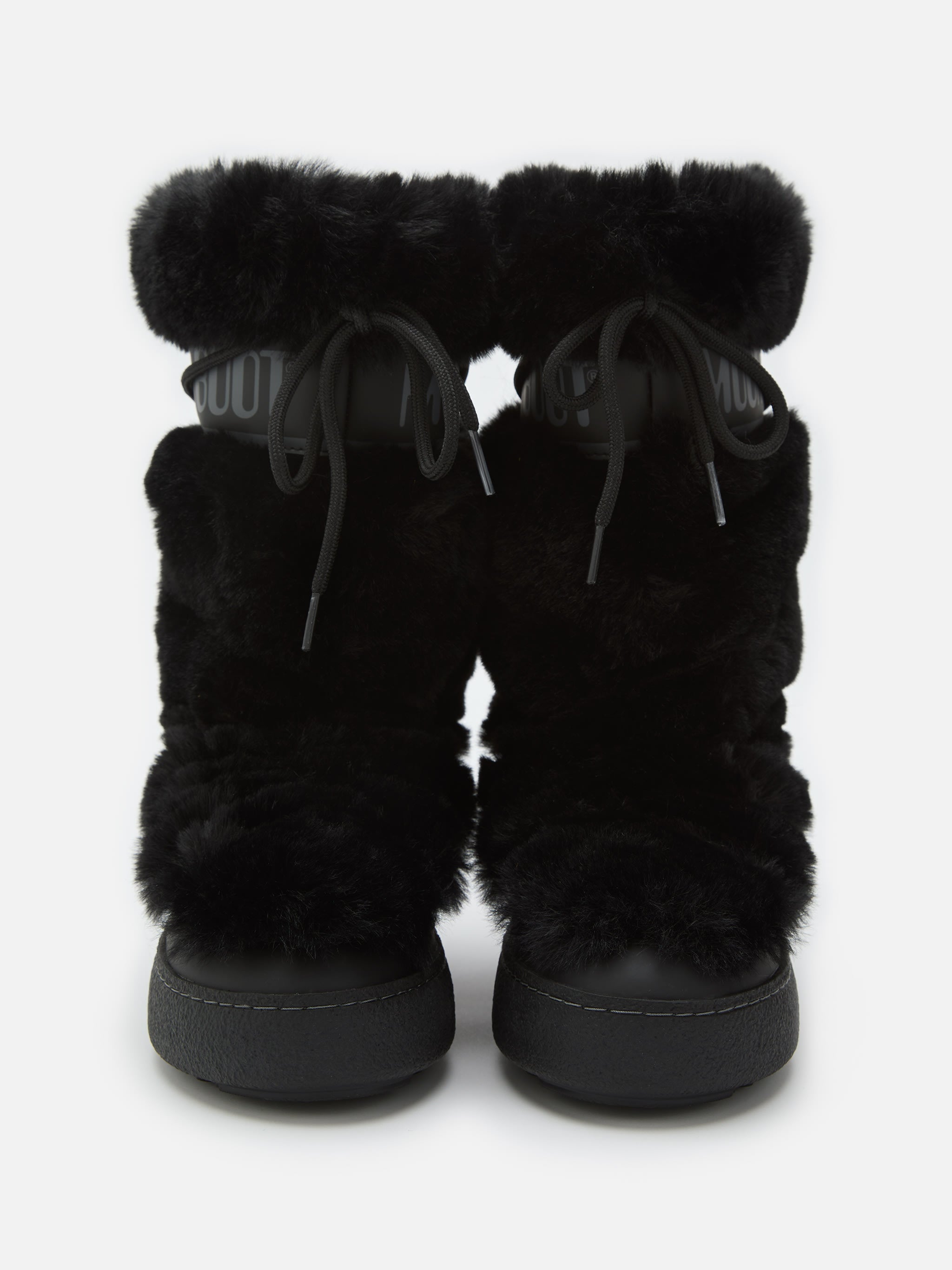 MOON BOOT Stivale Donna LTRACK HIGH FAUX FUR-Black