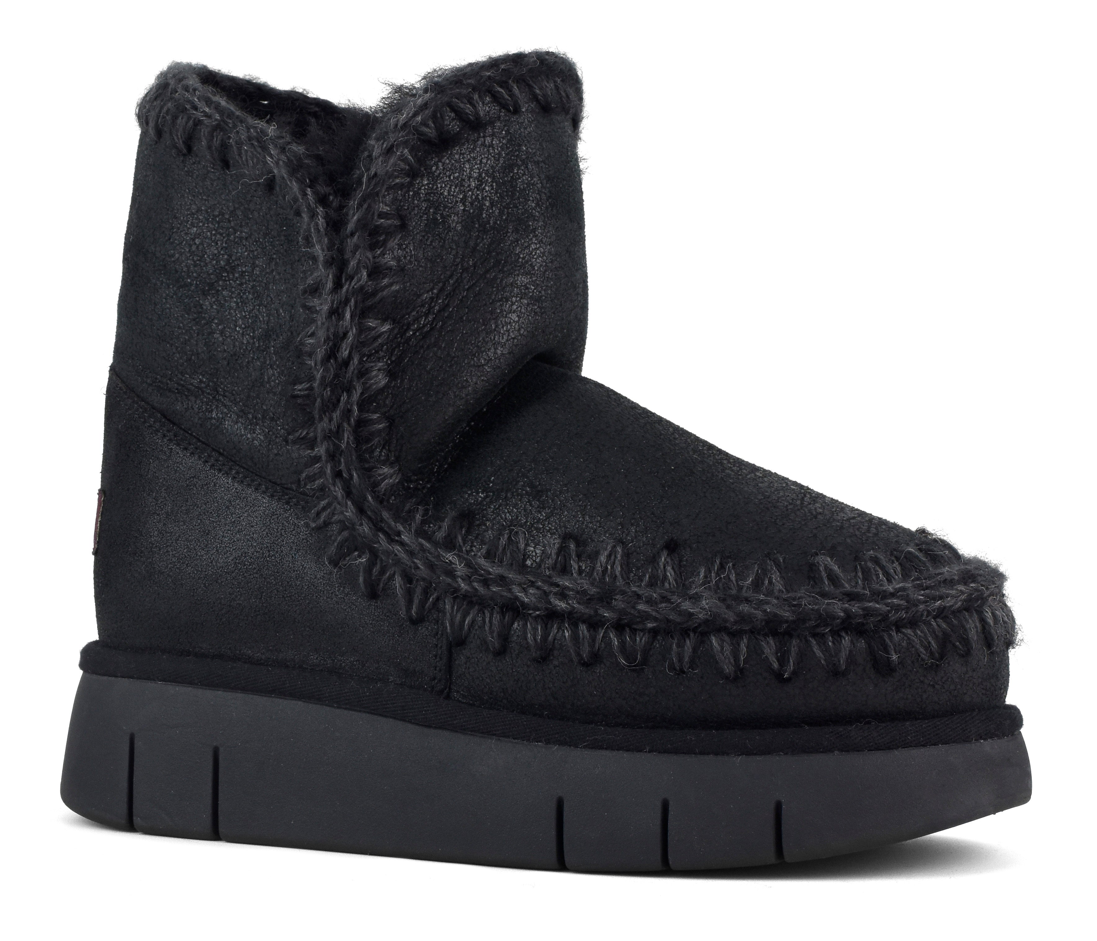MOU Stivaletto Donna Eskimo 18 Bounce-Cracked Black