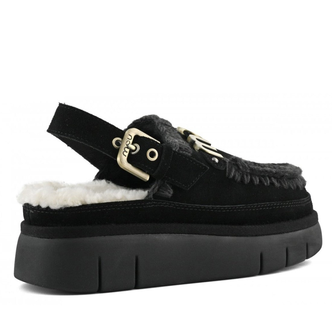 MOU Sabot Donna Bounce Clog Back Strap-Black