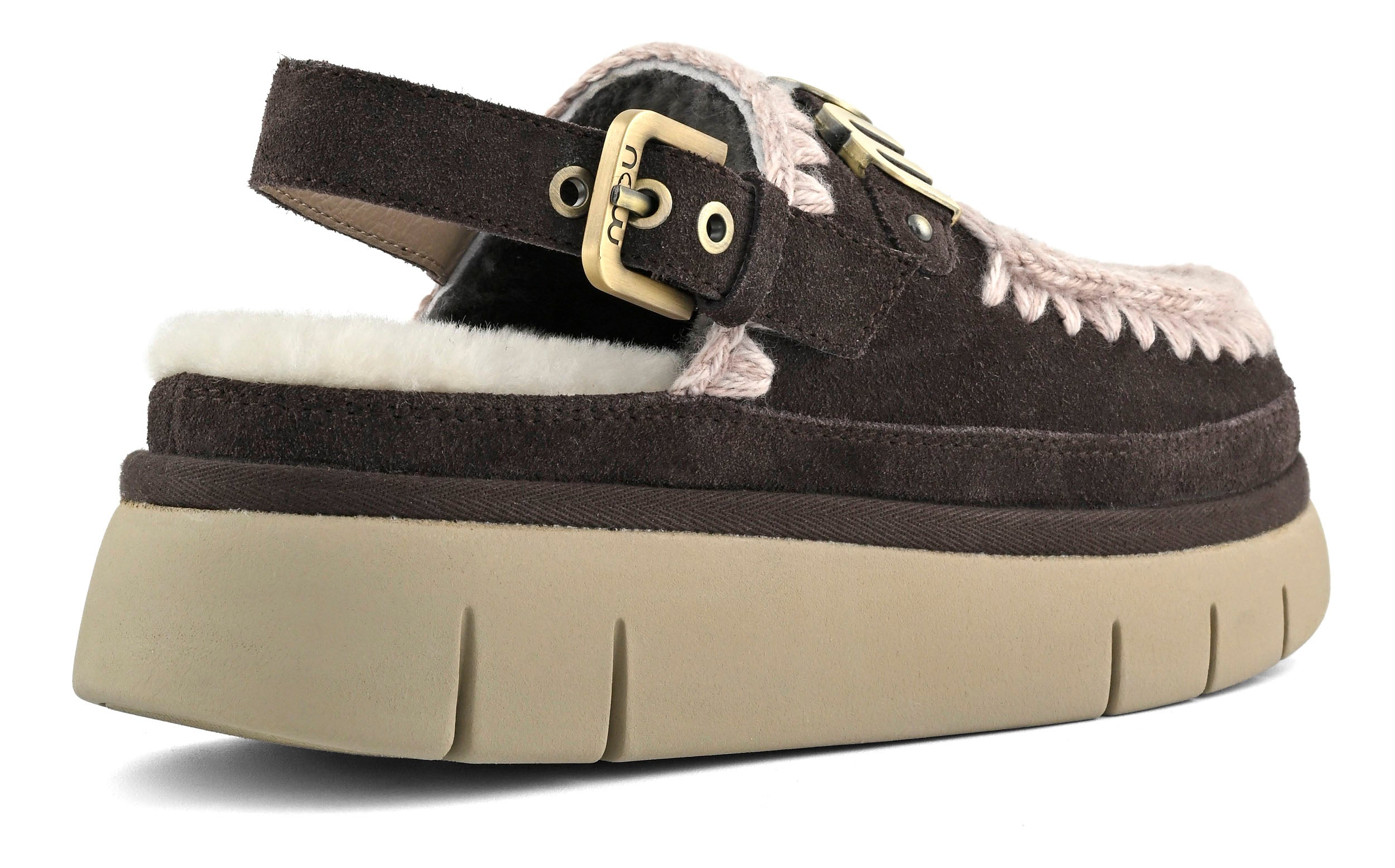 MOU Sabot Donna Bounce Clog Back Strap-Mocha