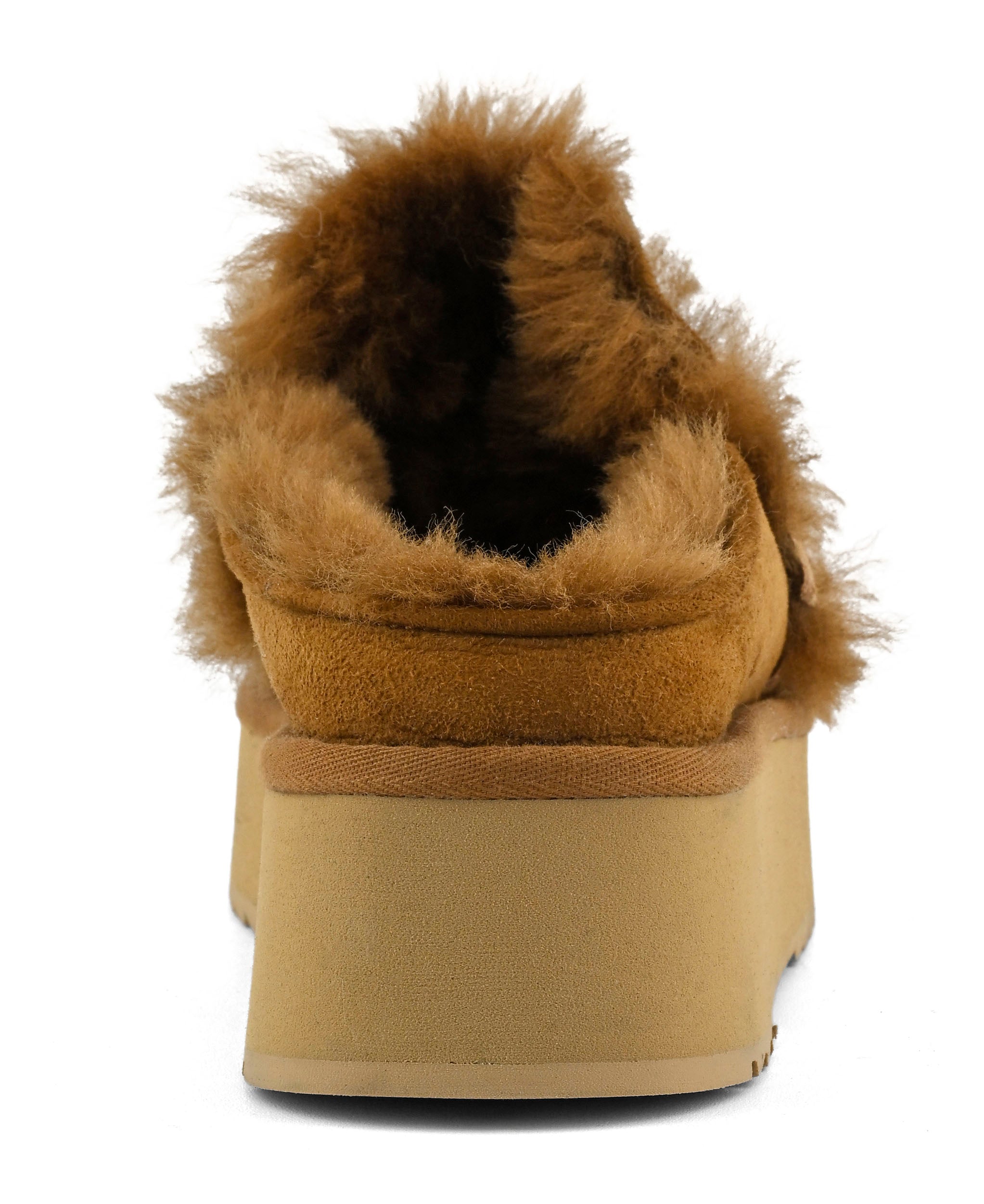 MOU Ciabatta Donna Platform Clog Strap Logo-Cognac