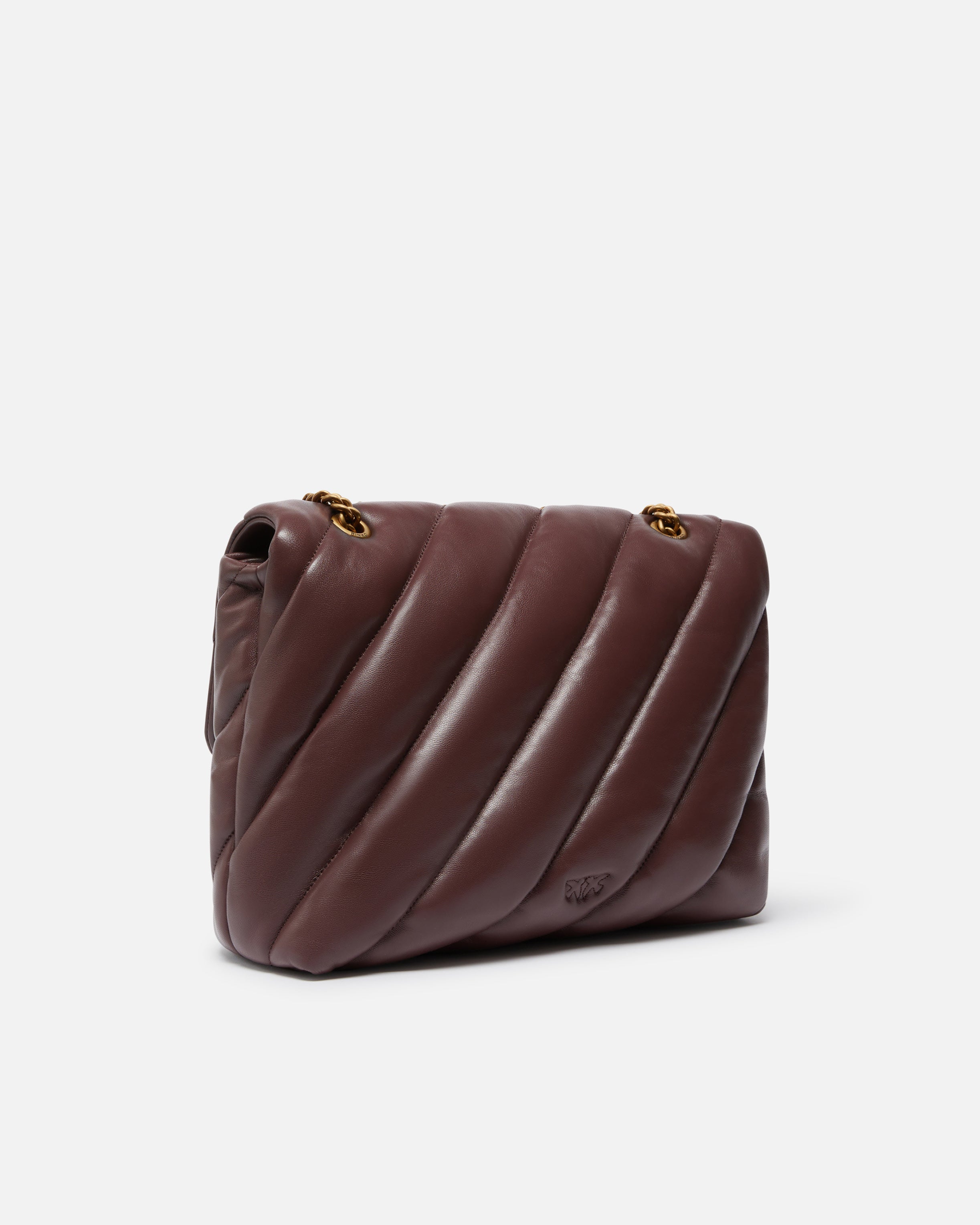 PINKO Borsa Love Puff Big Classic-Marrone Gold
