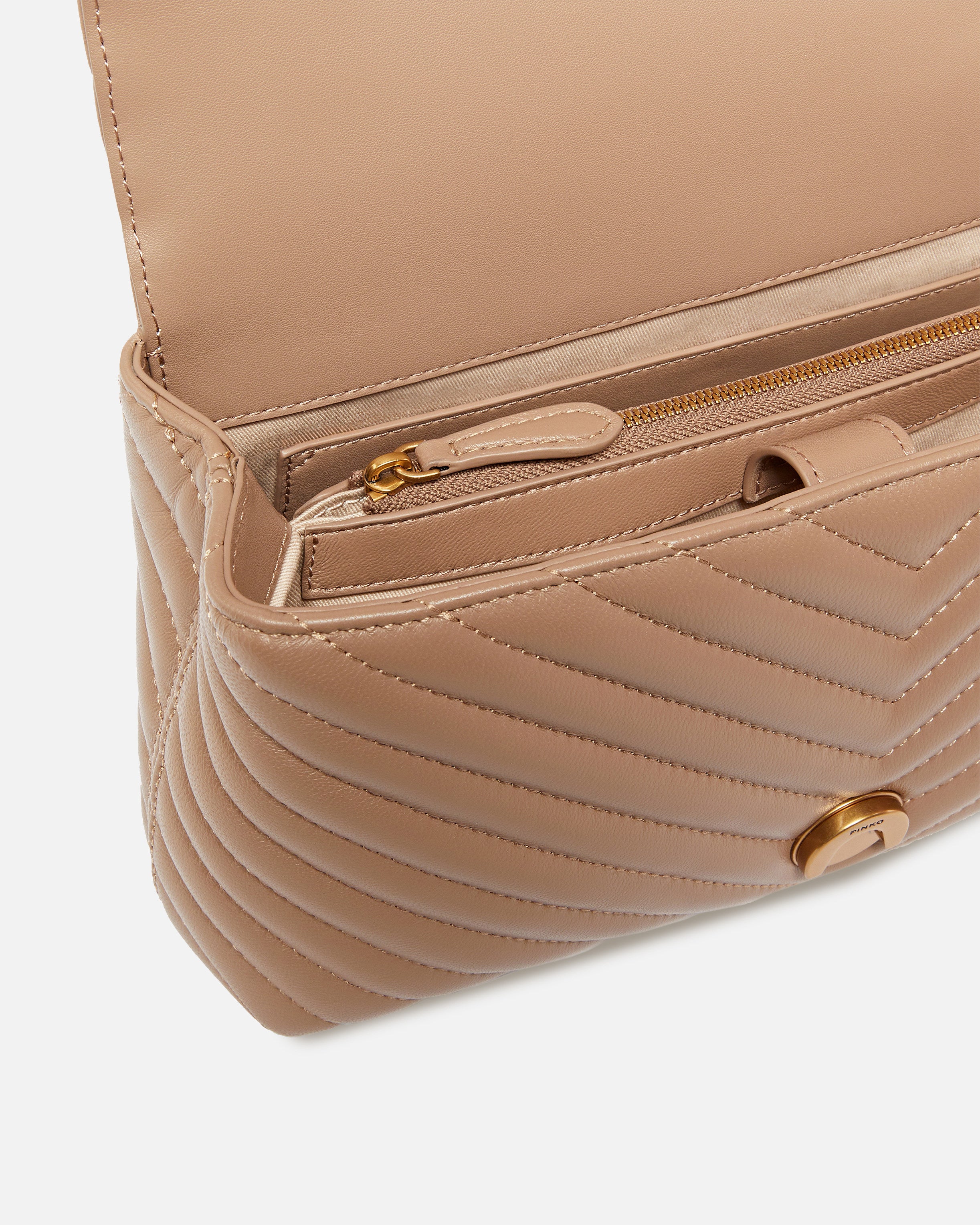 PINKO Borsa Love Lady Puff Classic-Biscotto Gold