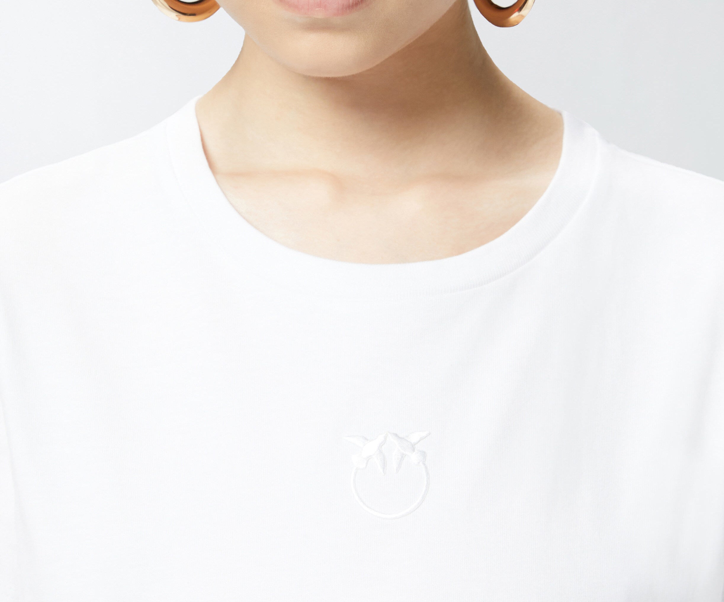 PINKO T-shirt Bussolotto-Bianco Brillante