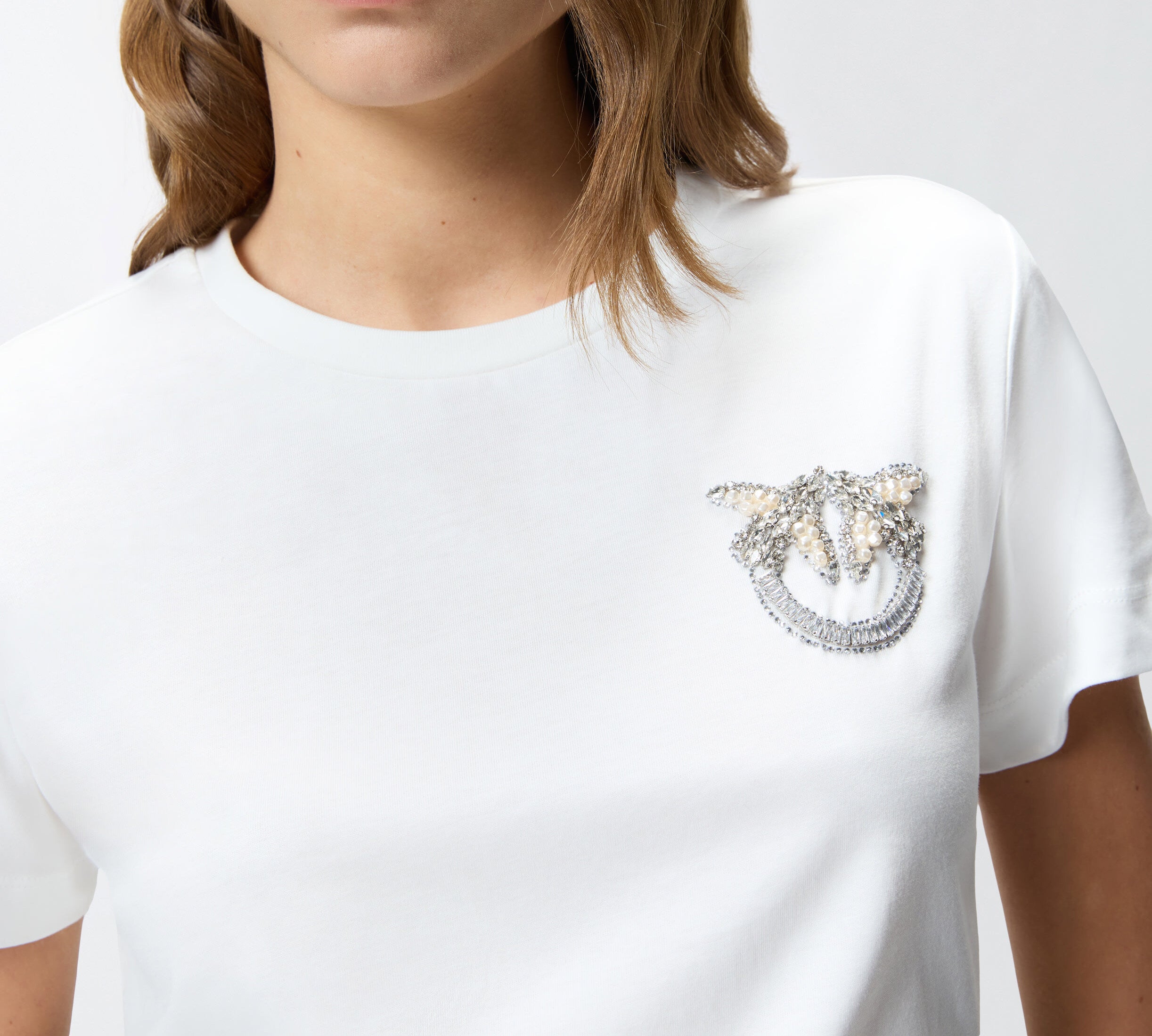 PINKO T-shirt Nambrone-Bianco Biancaneve
