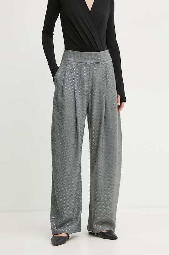 PINKO Pantalone Patre-Grigio Strass