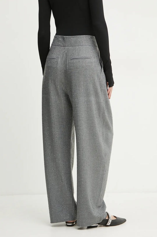 PINKO Pantalone Patre-Grigio Strass