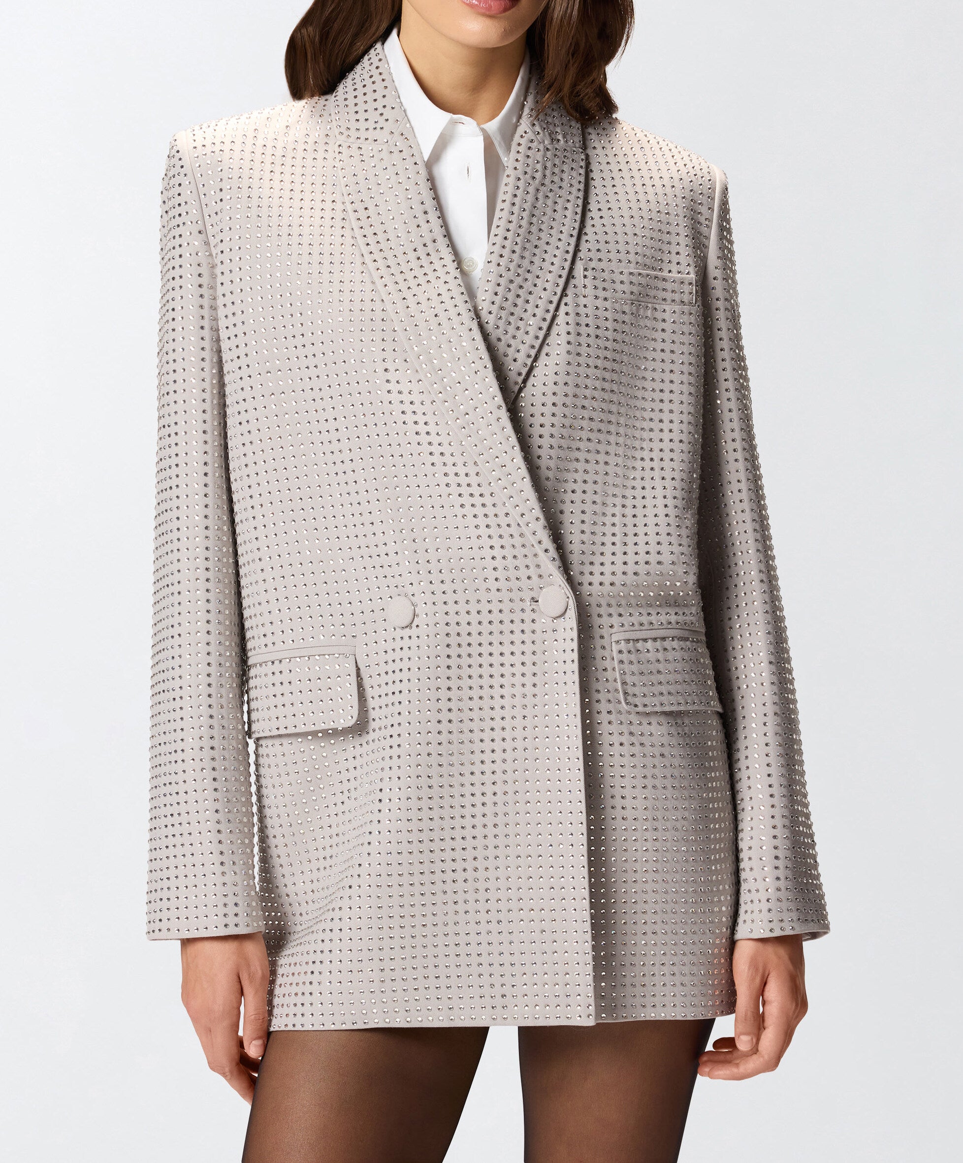 PINKO Giacca Doppiopetto Deledda-Grigio Strass